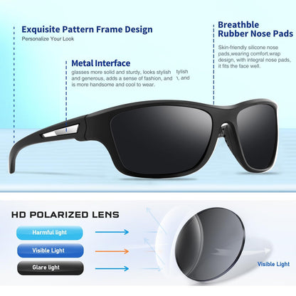 Polarized Sports Sunglasses for Outdoor Activities